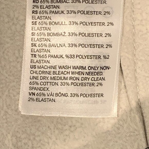 H&M Patterned Ankle Pants Sz 8 Black White Geometric Floral Mandala Print #17L - Picture 6 of 7